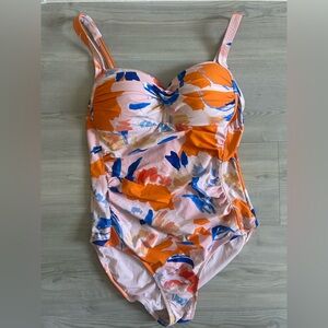 Nip Tuck One-Piece Swimsuit Floral Pattern